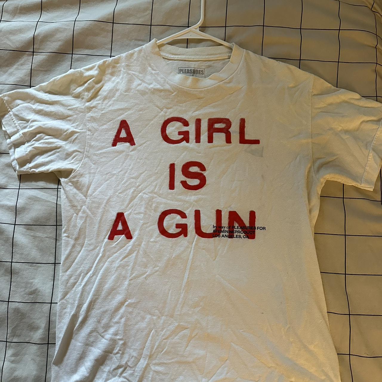 Pleasures “A Girl Is A Gun” White Tee cheapest