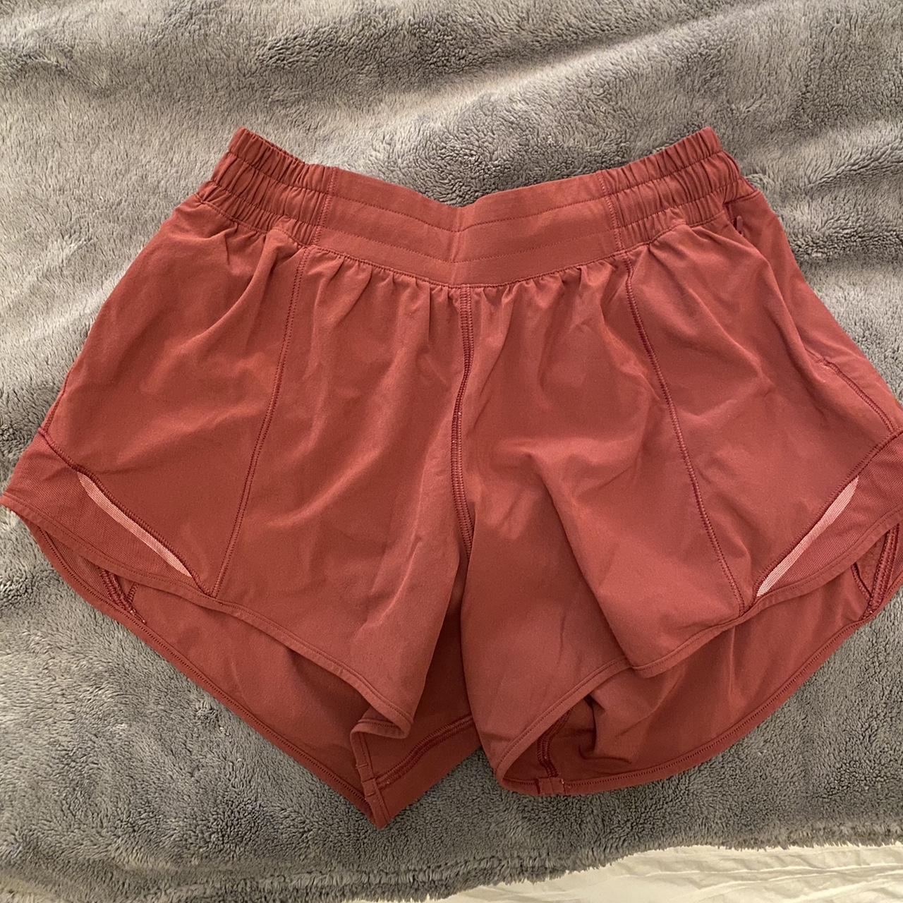 SOLD OUT Dark Red LULULEMON low rise hotty hot - Depop