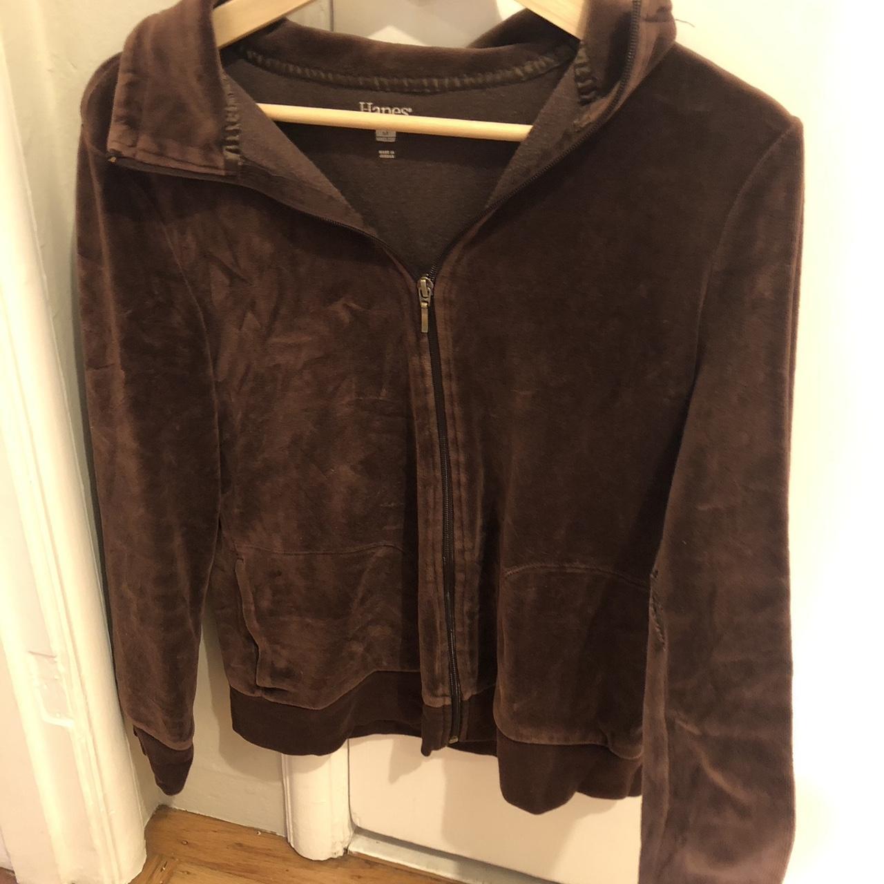 brown jacket hanes