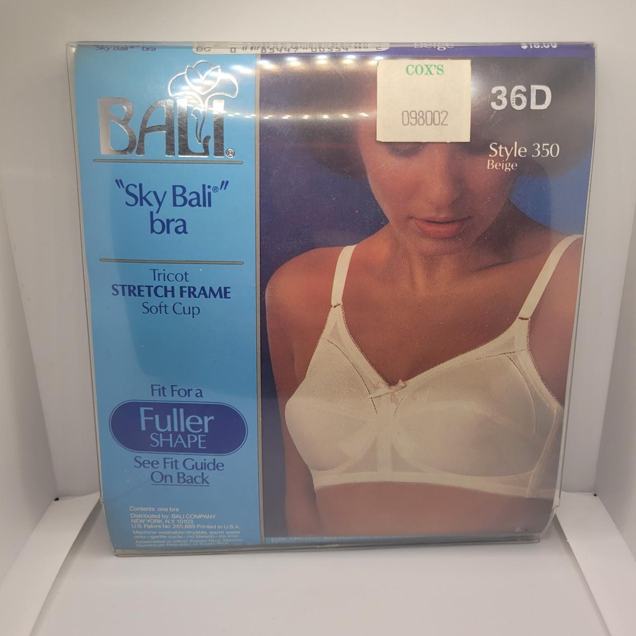 Vintage Sky Bali Bra Size 36D Style 350 Beige Fuller... - Depop