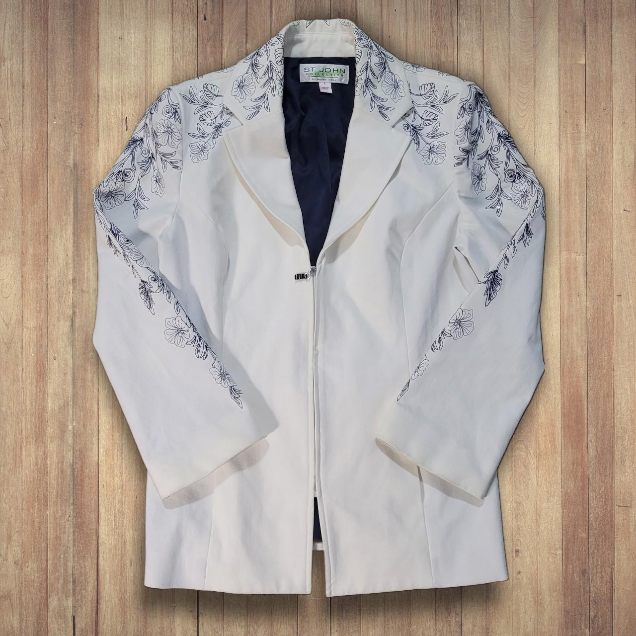 ST.JOHN collection by Marie Grayジャケット St. John Collection by Marie Gray Light Pink Black Trim Knit