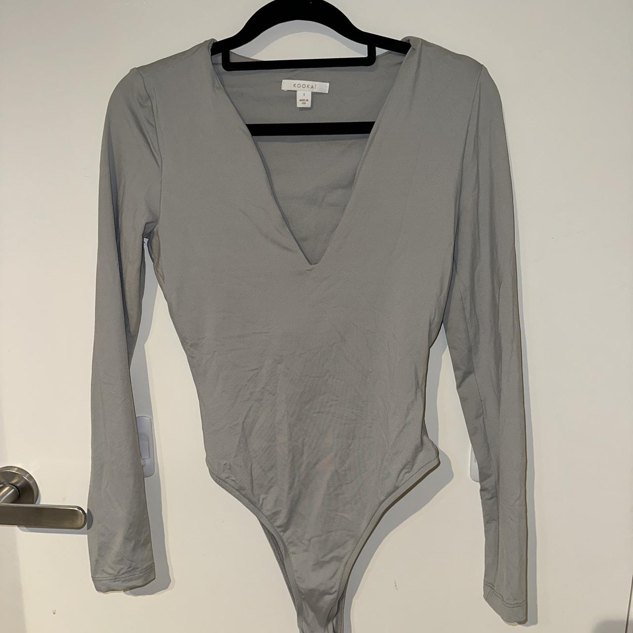 KOOKAÏ Women's Grey Bodysuit | Depop