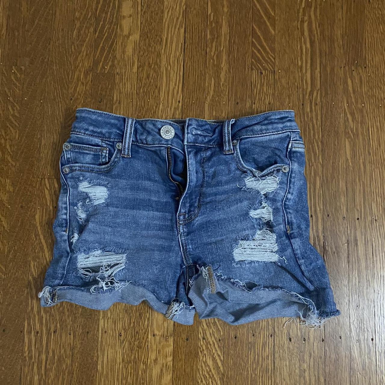 American Eagle Women's Blue Shorts Depop