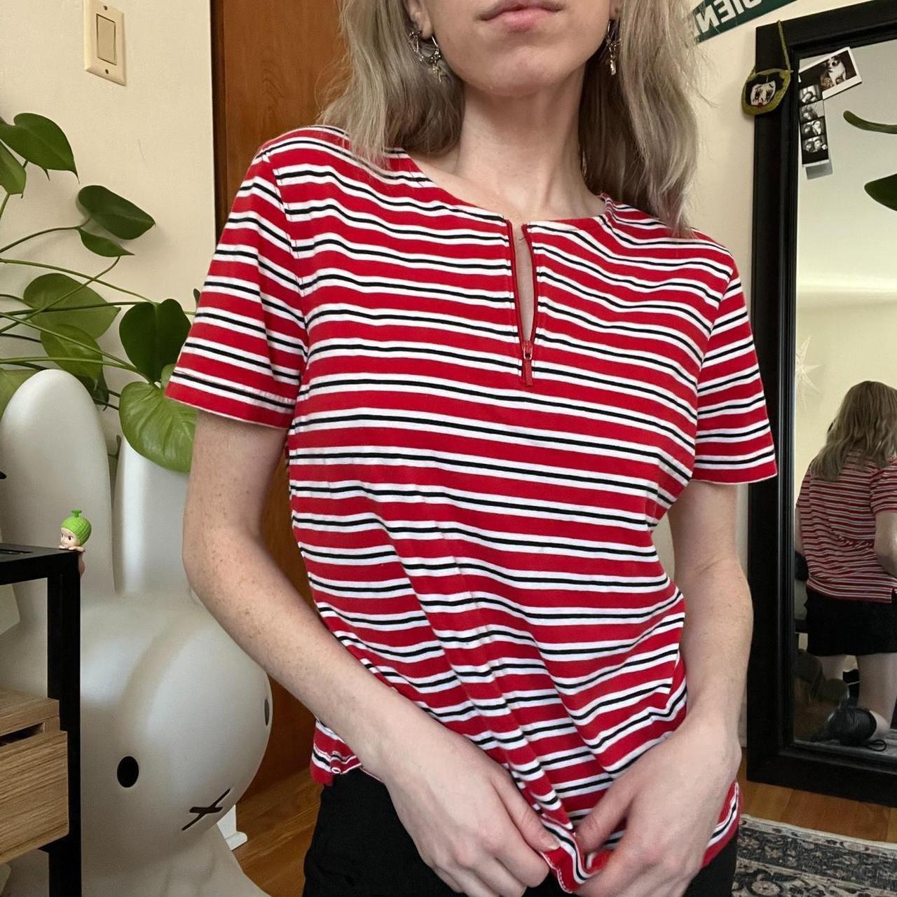 90s striped hotsell shirt womens