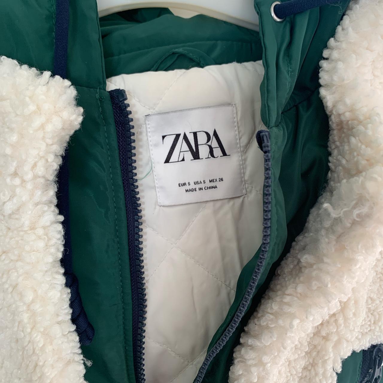 zara fleece jacket oversized fleece jacket hoodie Depop