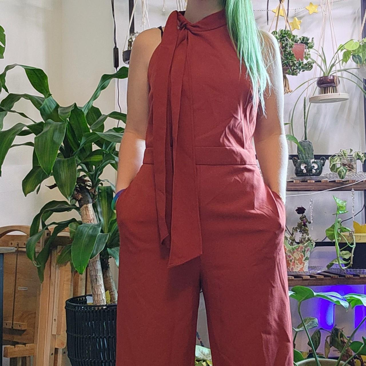 Vince Camuto Bow-Neck Halter Jumpsuit,