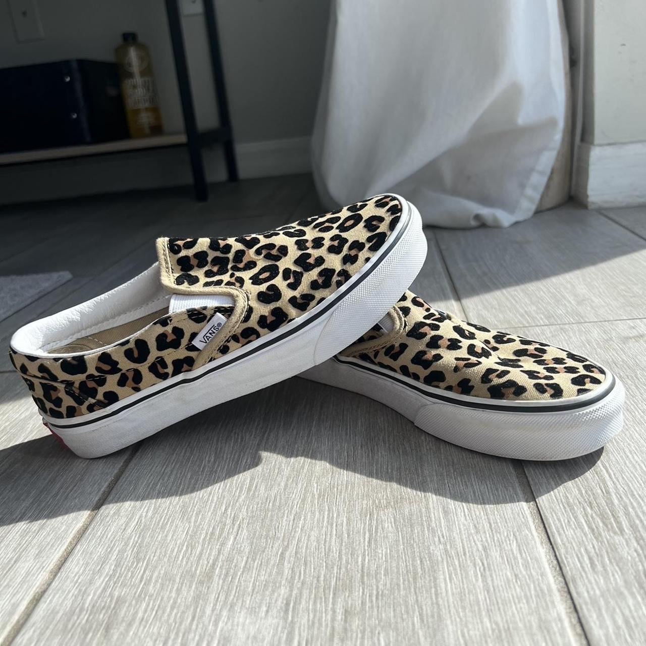 Leopard print vans slip sales on