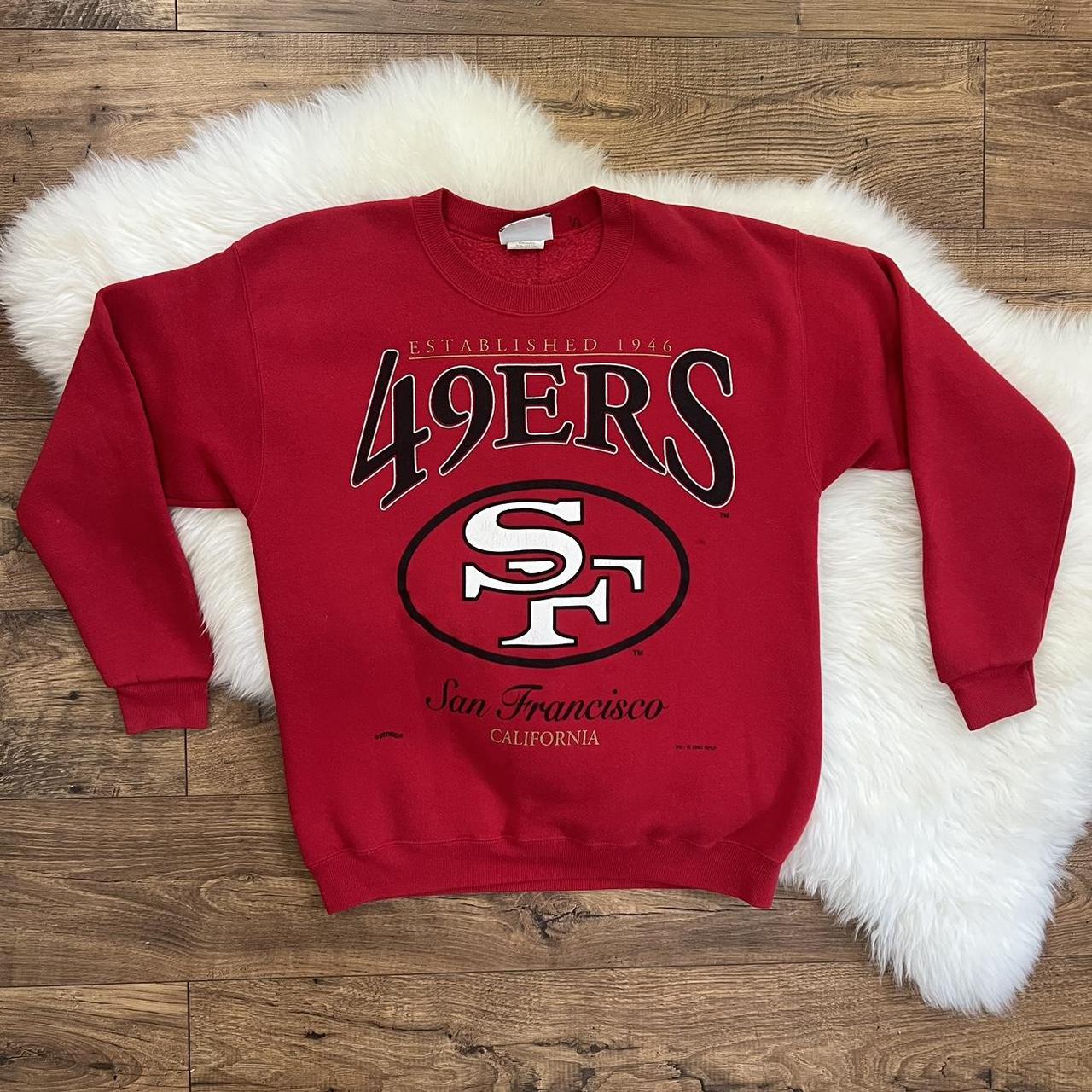 Vintage Vintage San Francisco 49ers Sweatshirt Lee Nutmeg Red Large