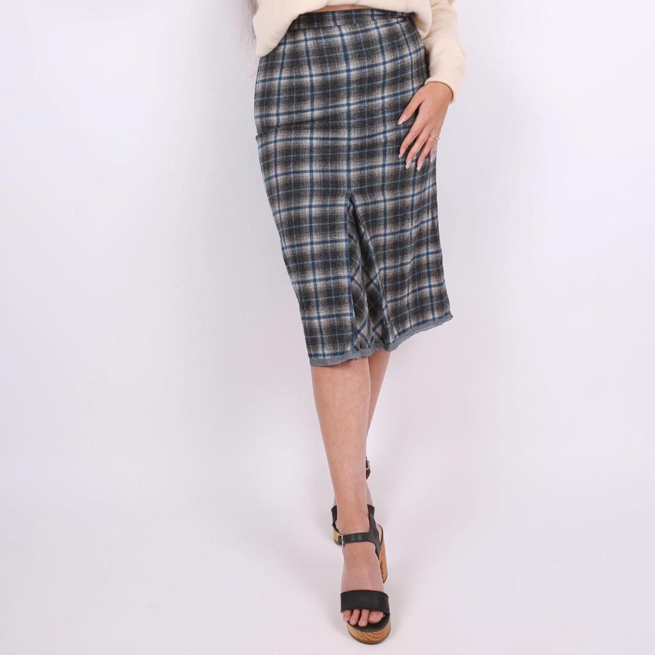 Classic plaid outlet pencil skirt