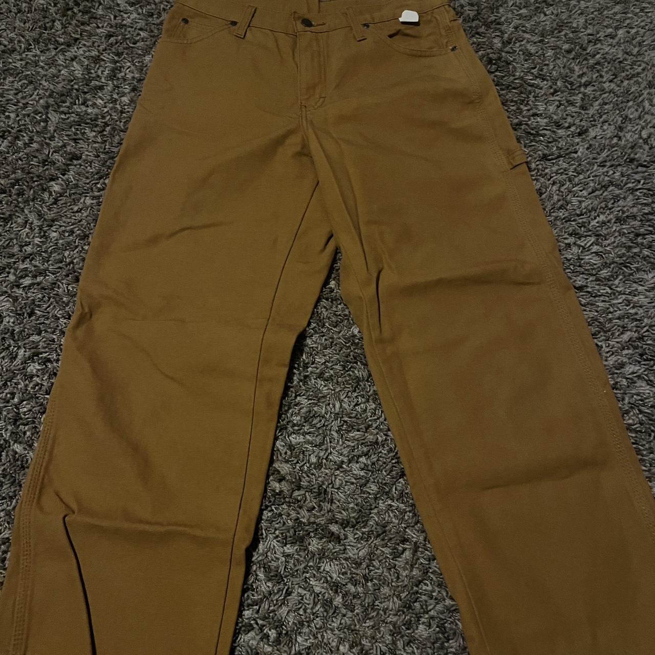 duck brown dickies baggy pant - Depop