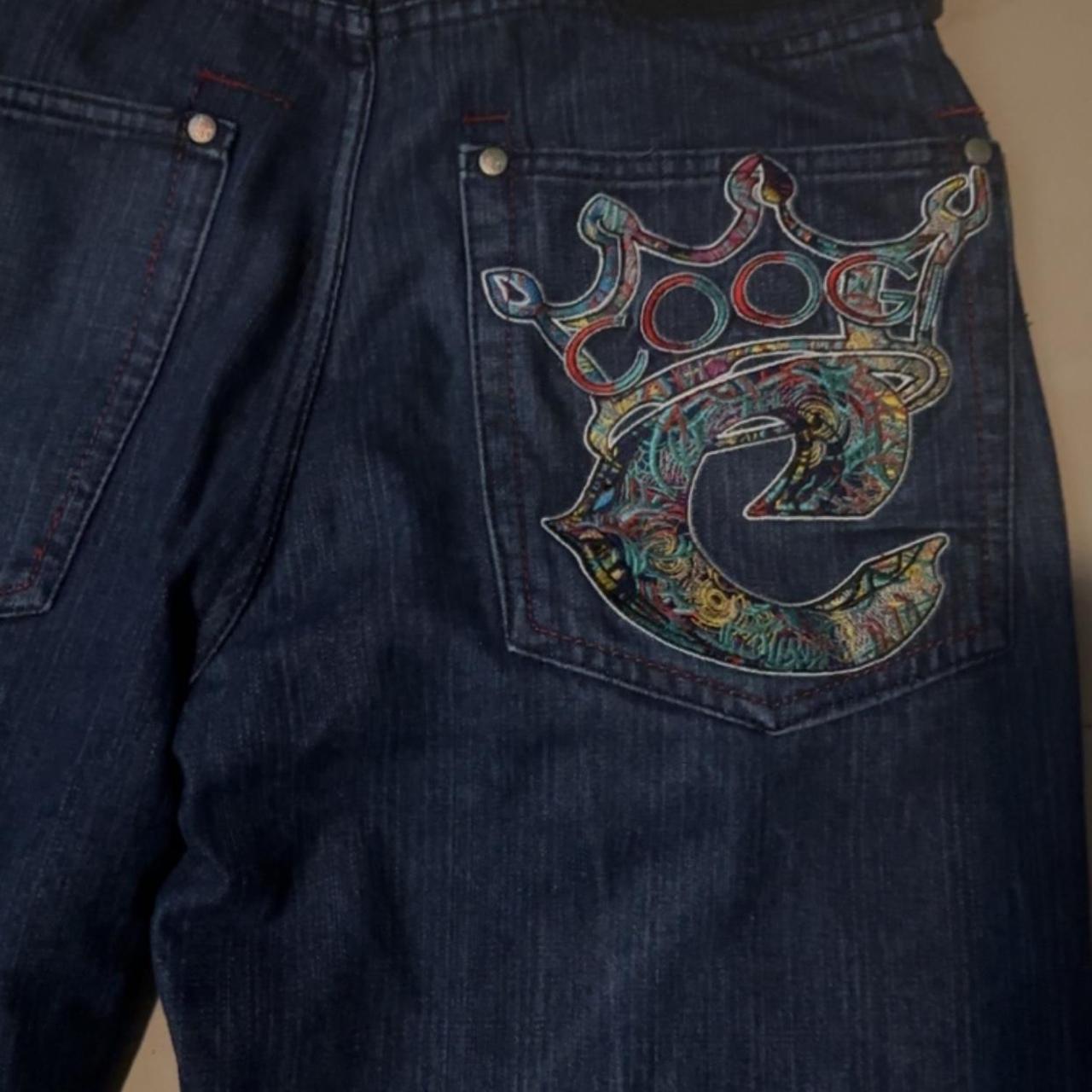 Fire Vintage Coogi Jeans W34 L34 Custom Design - | Depop