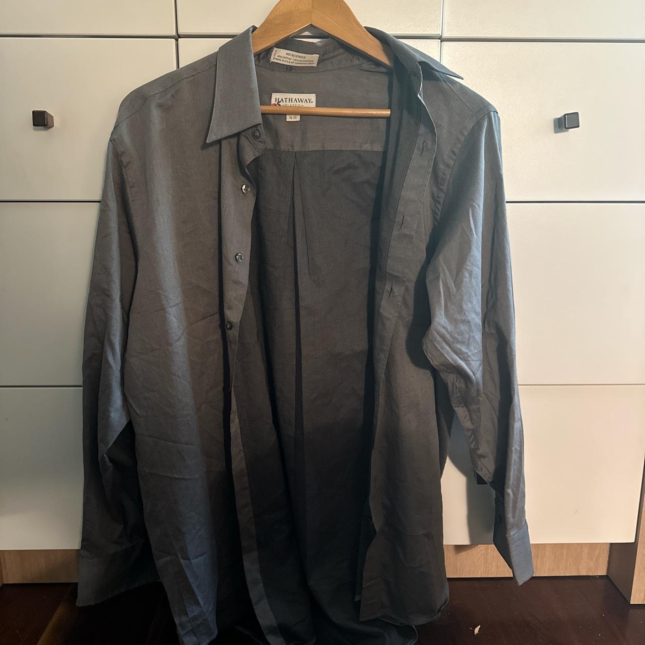 Hathaway Men's Grey Shirt | Depop