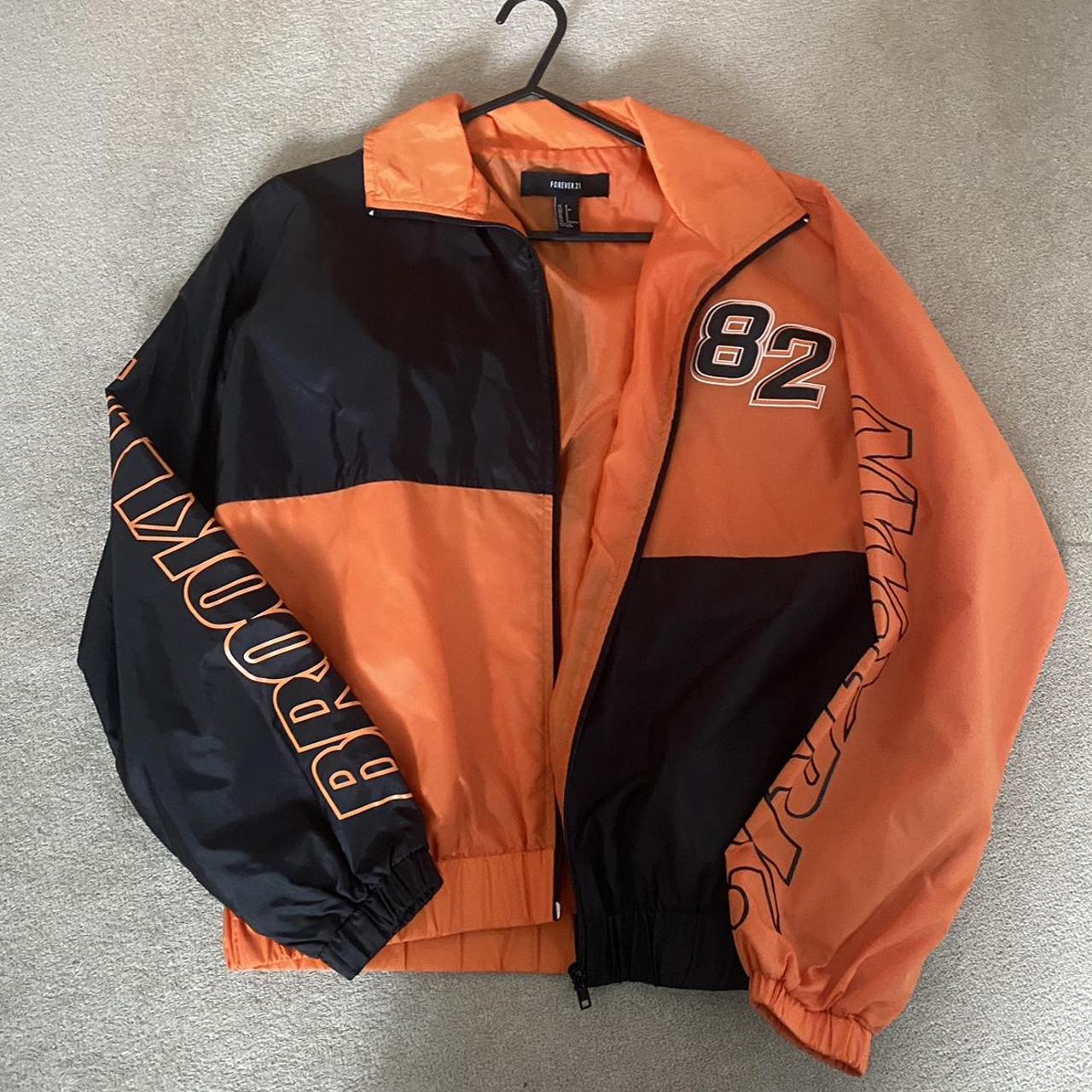 forever 21 varsity jacket rarely worn, in perfect... Depop
