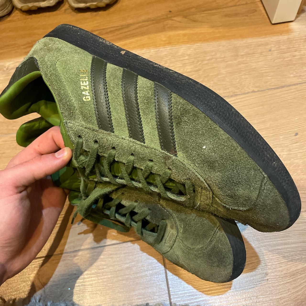 Adidas Gazelle green shoes - Depop