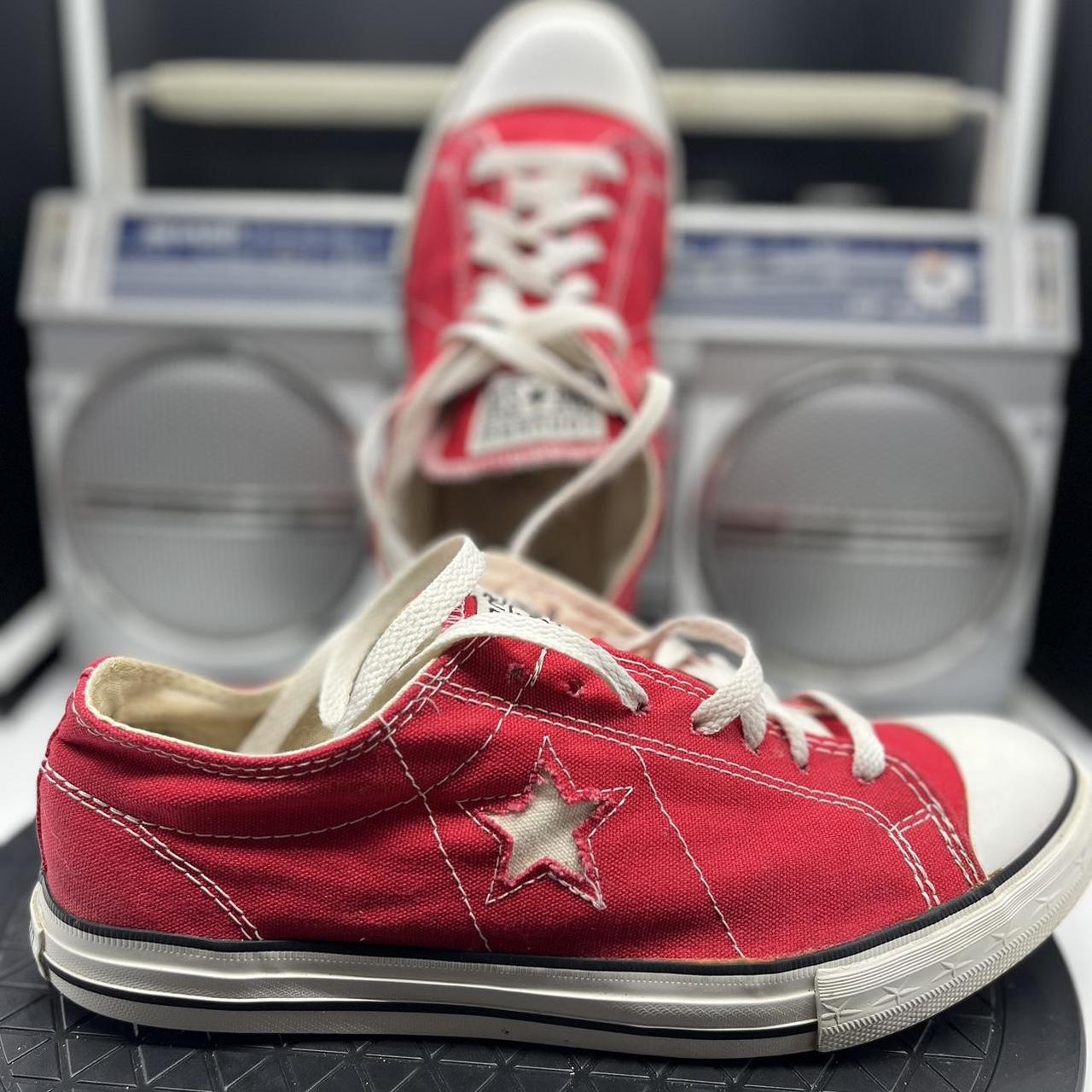 Vtg 2007 Converse One Star Women's Shoes Size 11 Red... - Depop