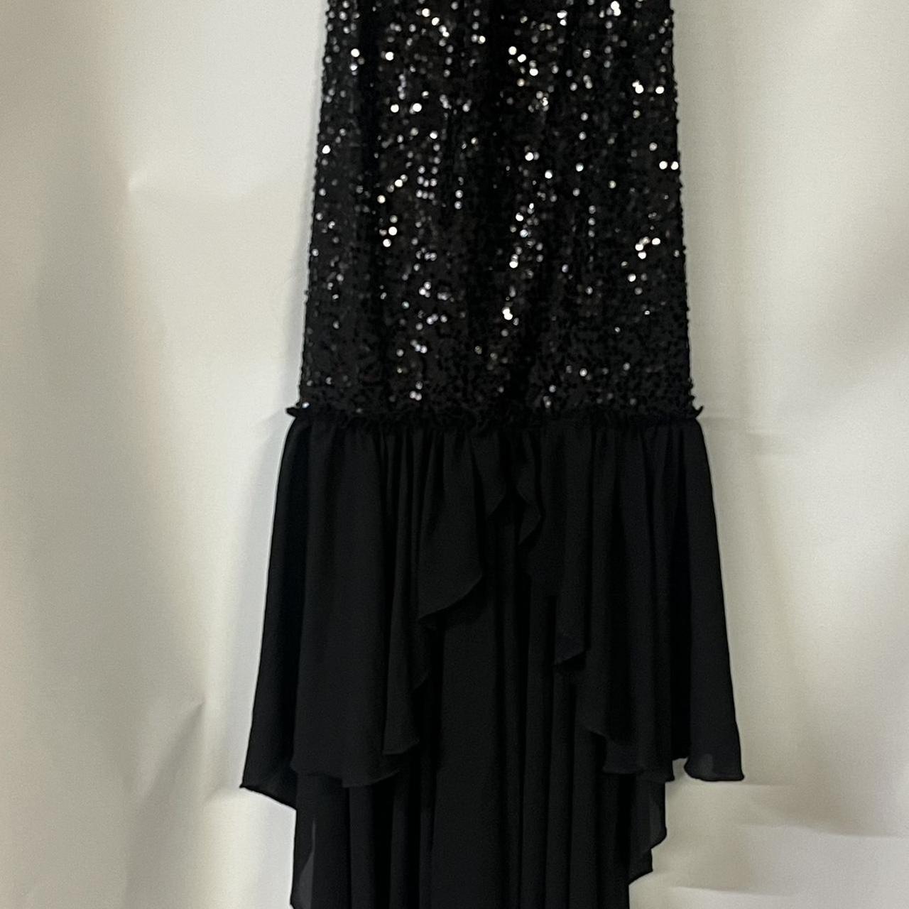 Nom De Plume Black Halter Sequin Gown Dancer Ball Depop