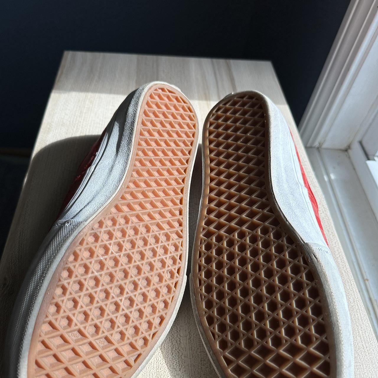 Custom reflective lv checkered vans #reflective - Depop