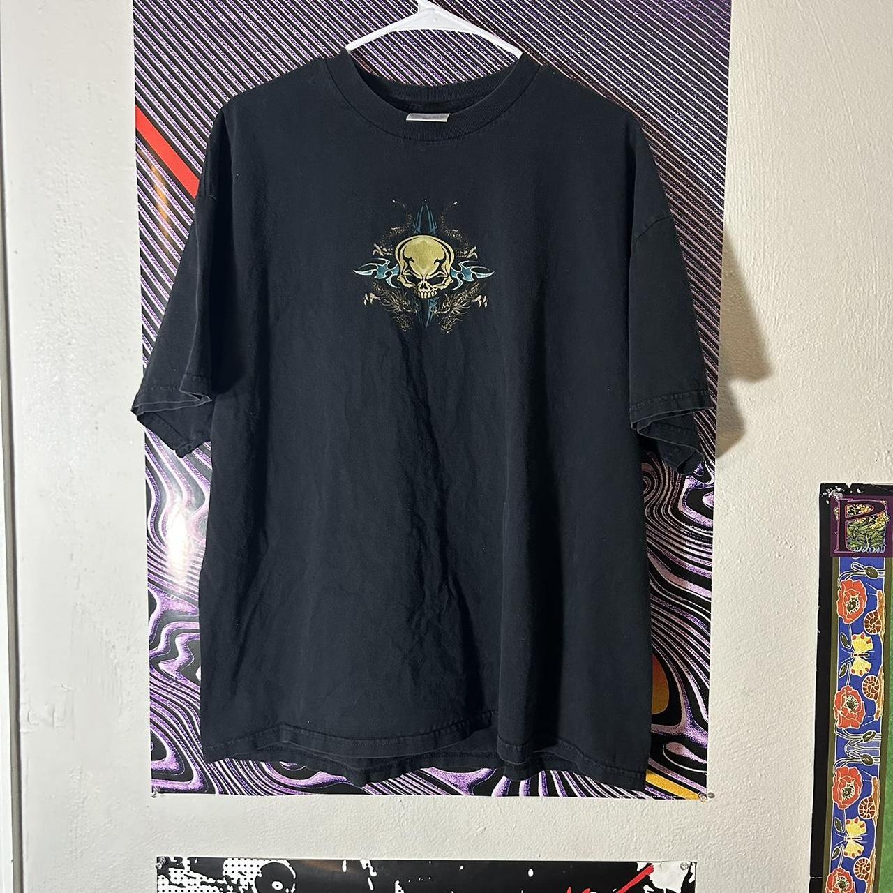 Y2K Tribal Skull Top Heavy Style Shirt/ Tagged XXL... - Depop