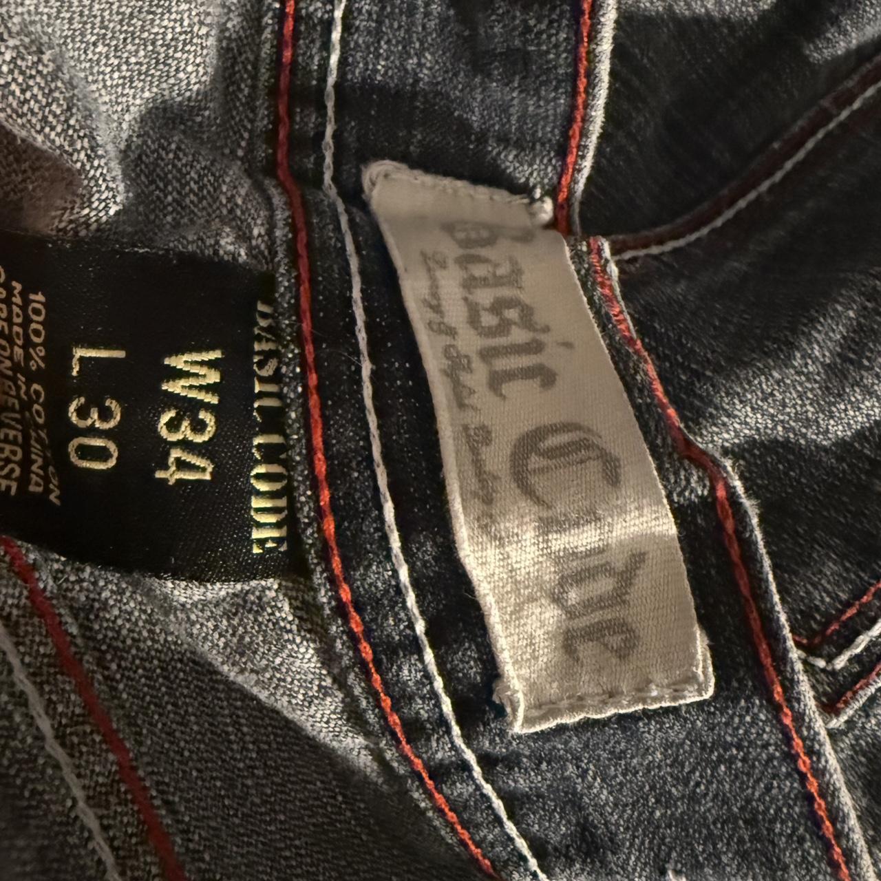 Code Bleu Men's Jeans - Navy/Blue - L – Basic cod… - image 4