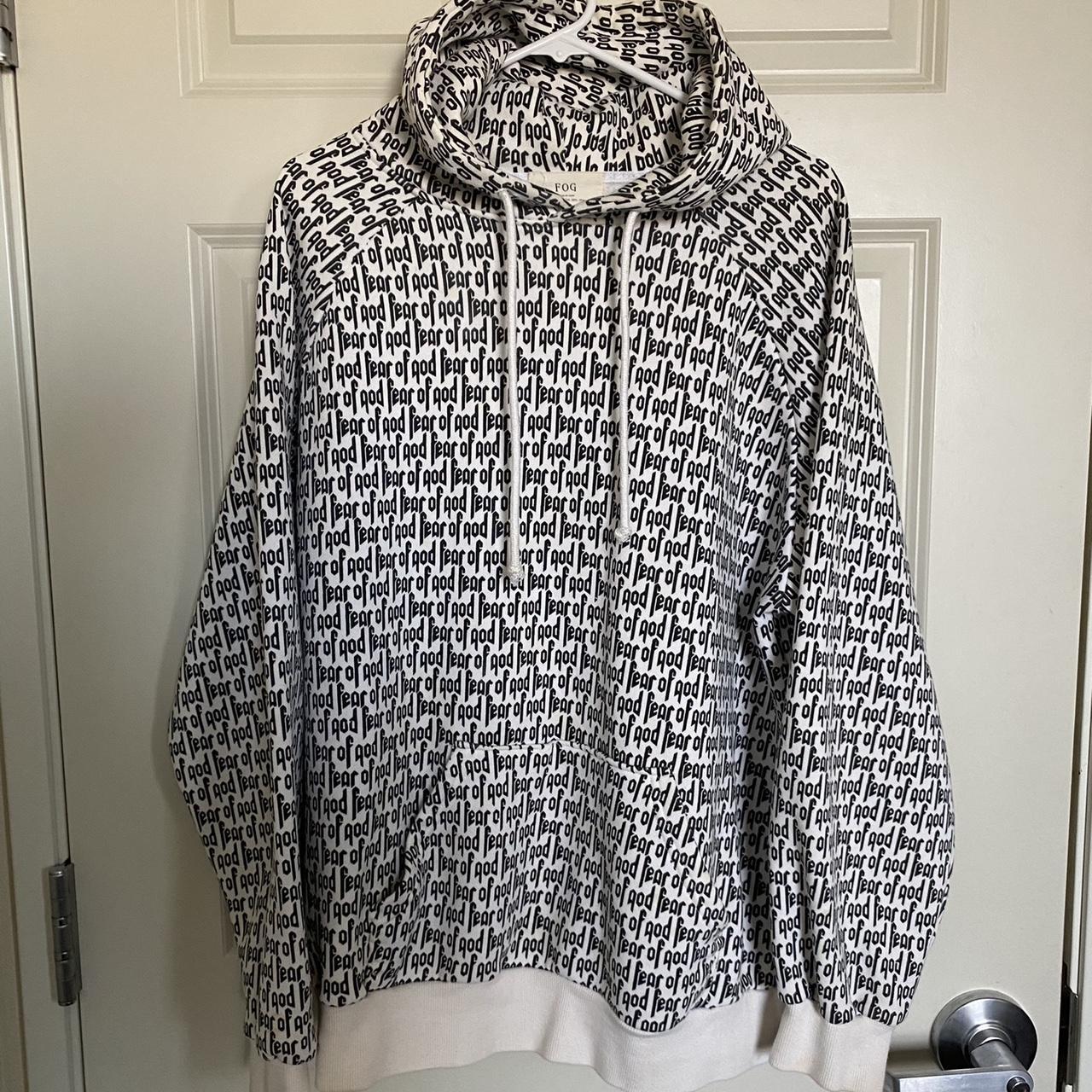 Cool fear of god mini print hoodie in good... - Depop