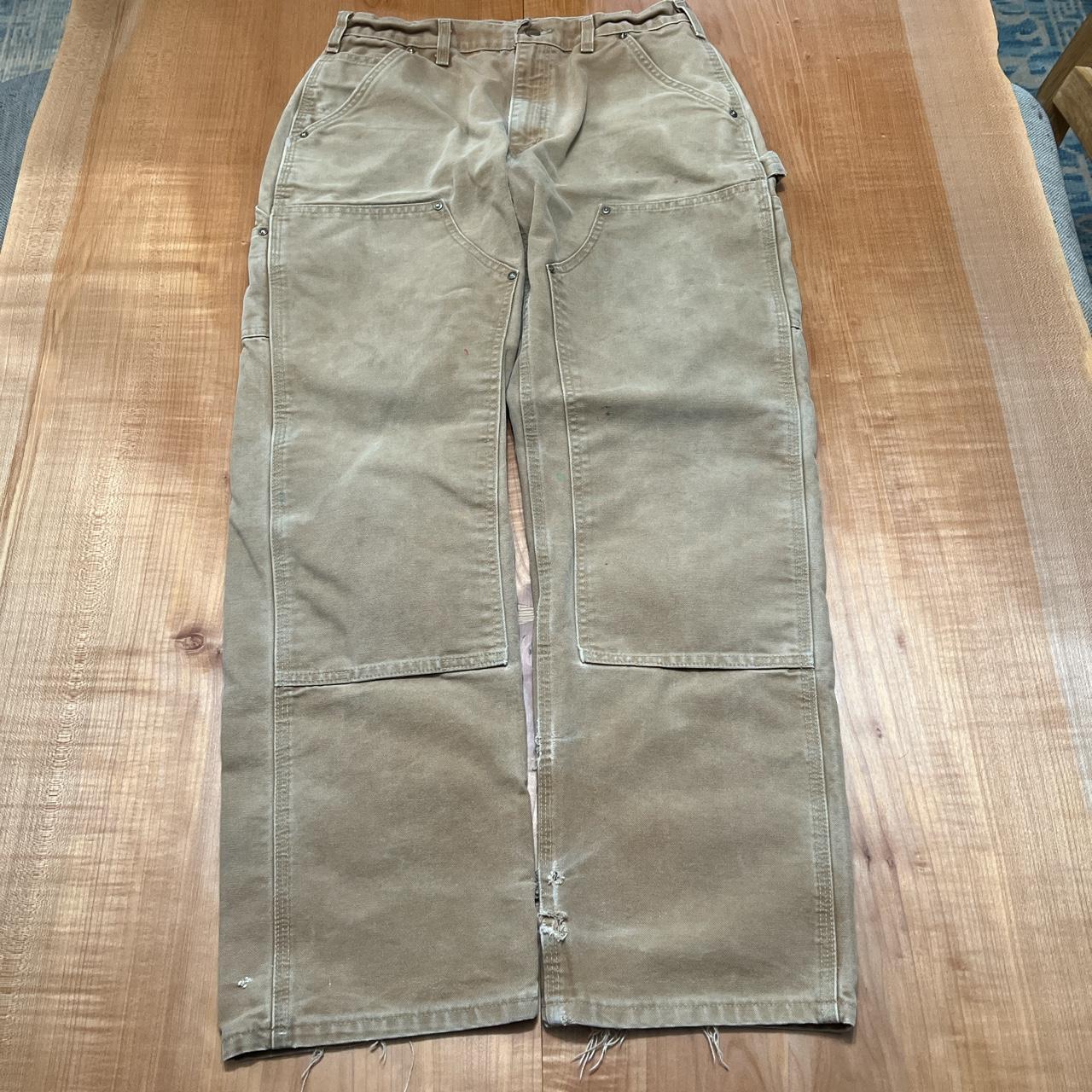 Vintage Perfectly Faded Tan Carhartt Double... - Depop