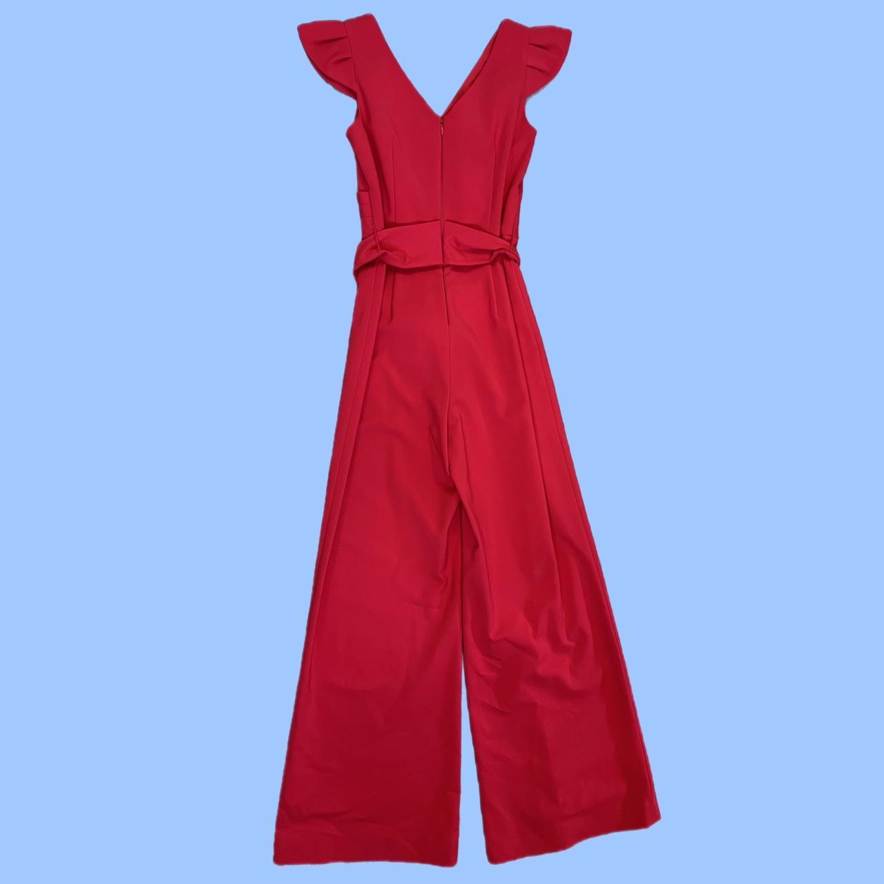 red antonio melani long jumpsuit, size:
