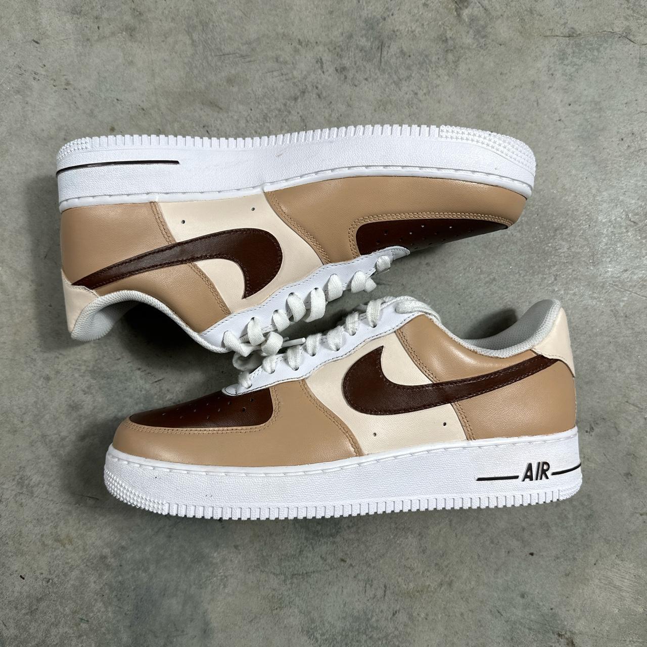 Brown Beige Customized Nike Air Force 1 Can Be Customized 
