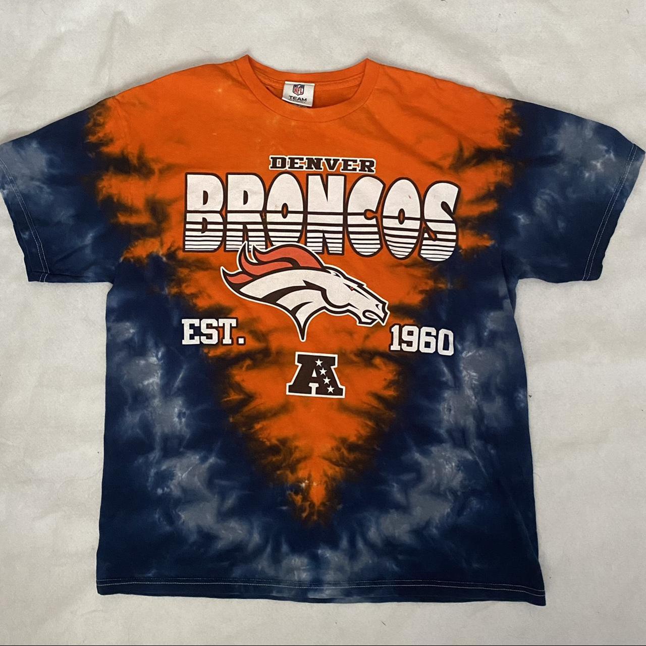 NFL Team Apparel Men's Denver Broncos Tie-Dye - Depop