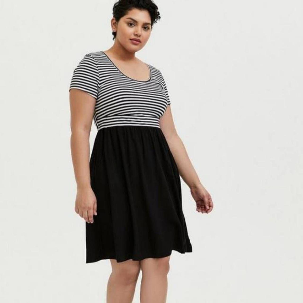 Torrid black and white on sale dress