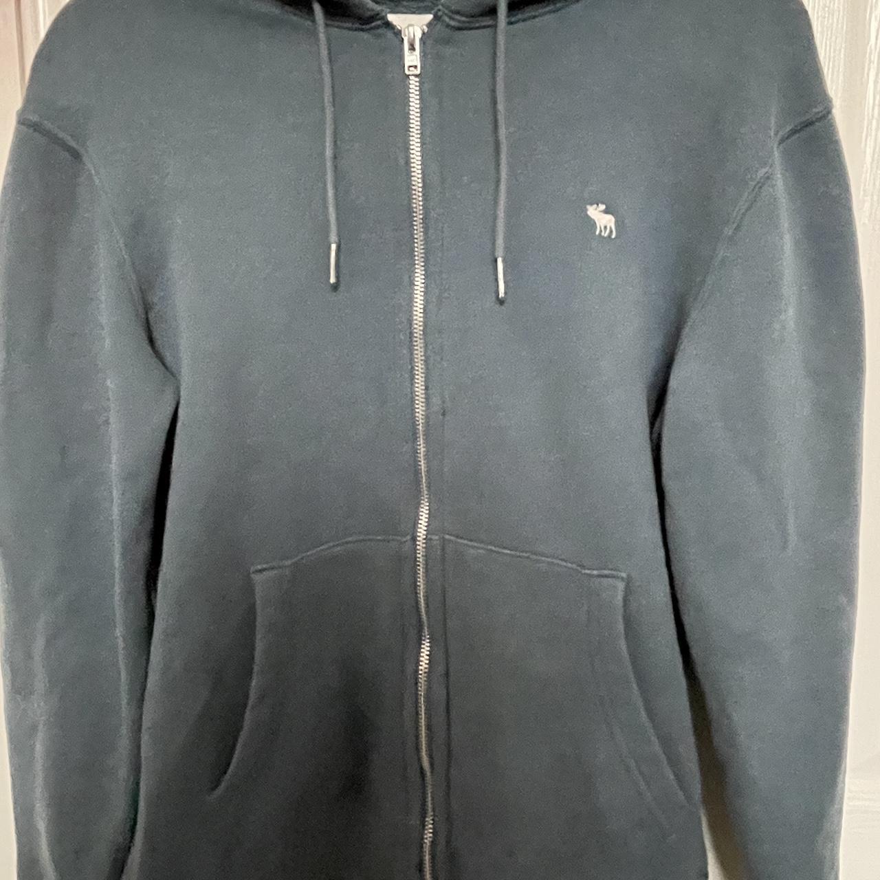 Abercrombie & Fitch Women's Blue and Navy Hoodie Depop