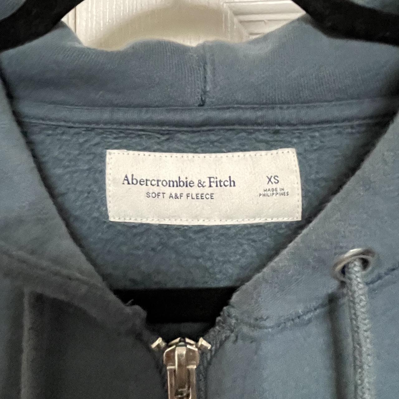 Abercrombie & Fitch Women's Blue and Navy Hoodie Depop
