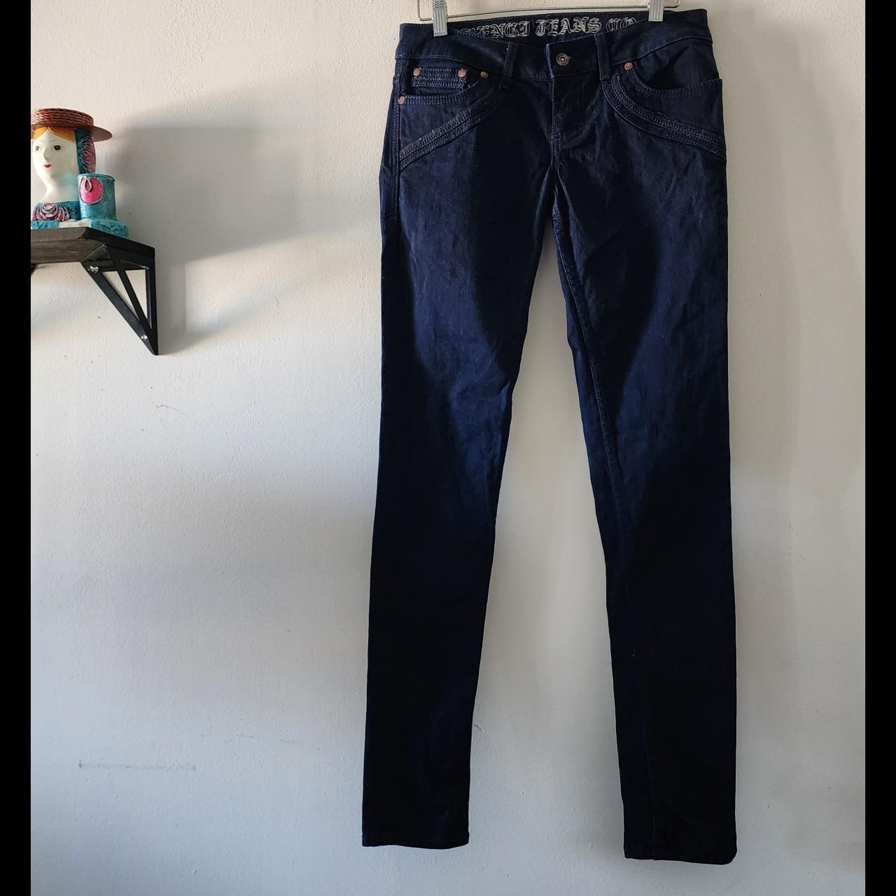 Bengi Jeans Co Women's Dark Blue Skinny Jeans... - Depop