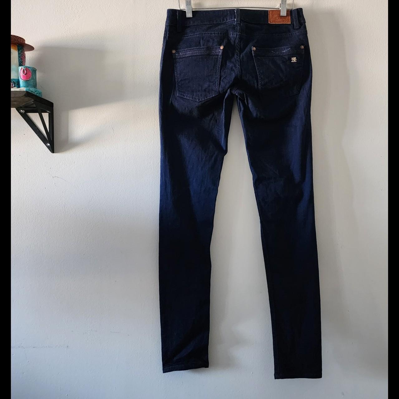 Bengi Jeans Co Women's Dark Blue Skinny Jeans... - Depop