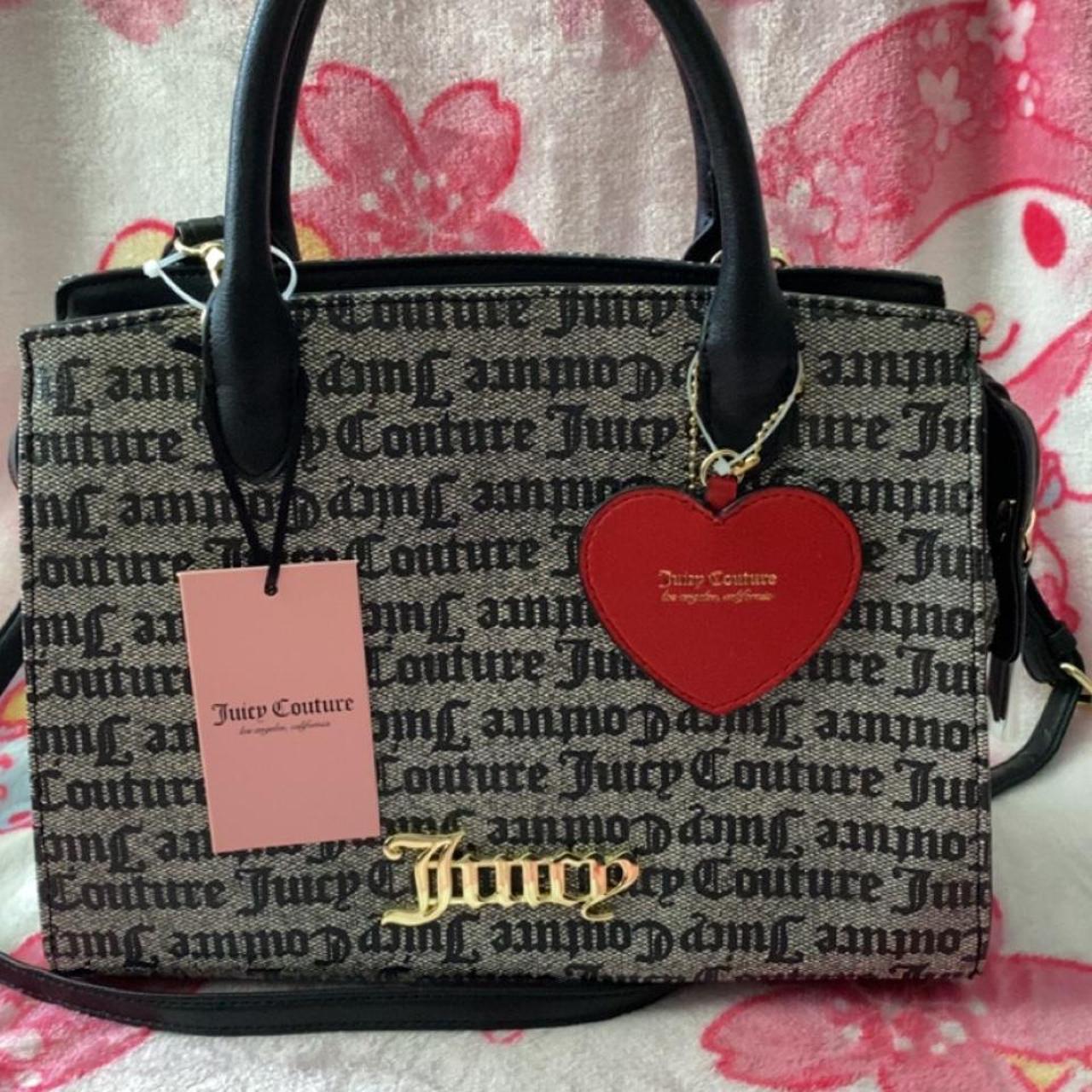 Juicy Couture gothic print gray black speedy bag. - Depop