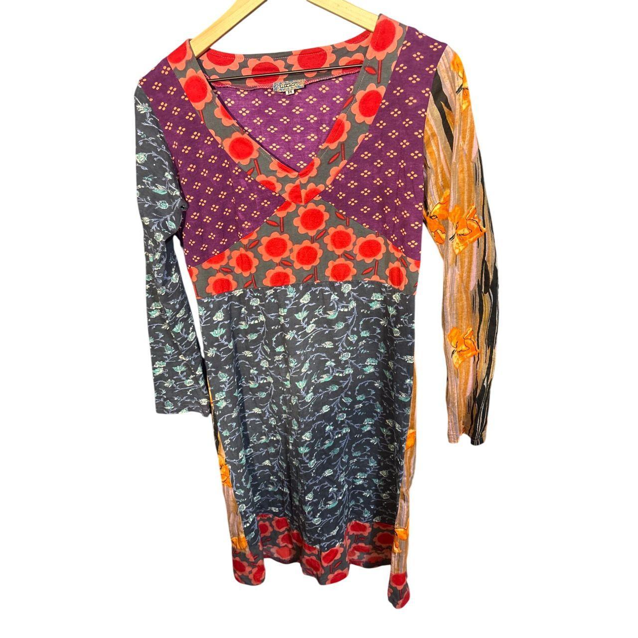 Source Unknown Women's A-line Dress - Multi/Blue … - image 1