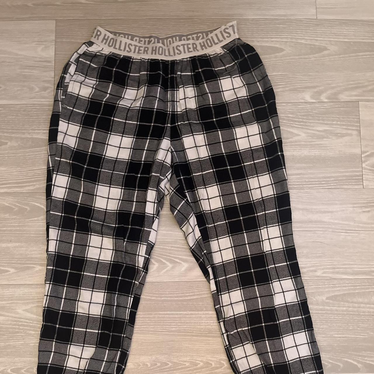 Hollister Black Plaid Pyjama Pants Size. Depop