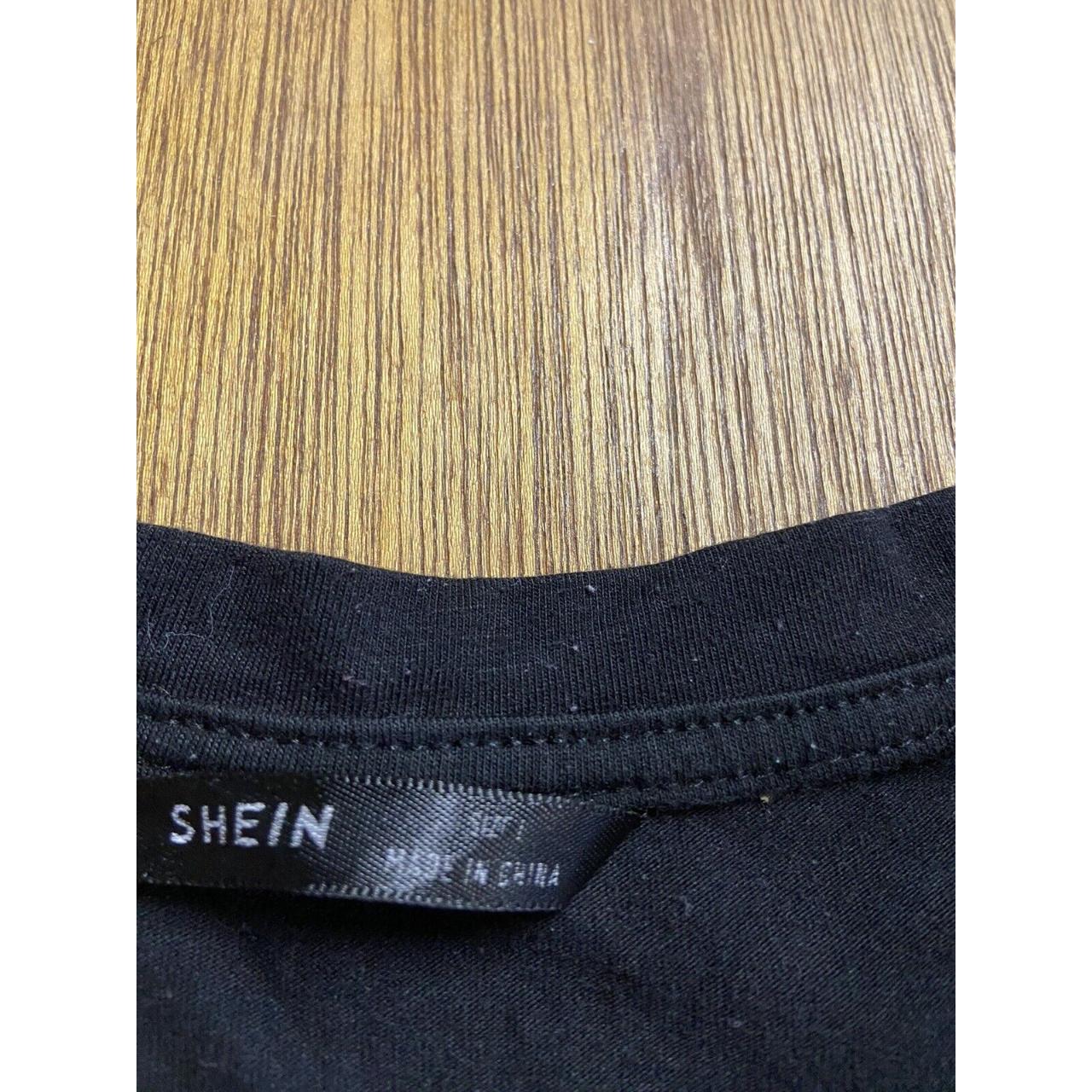 Shein Custom Racing Engine Black Graphic Crew Neck... - Depop