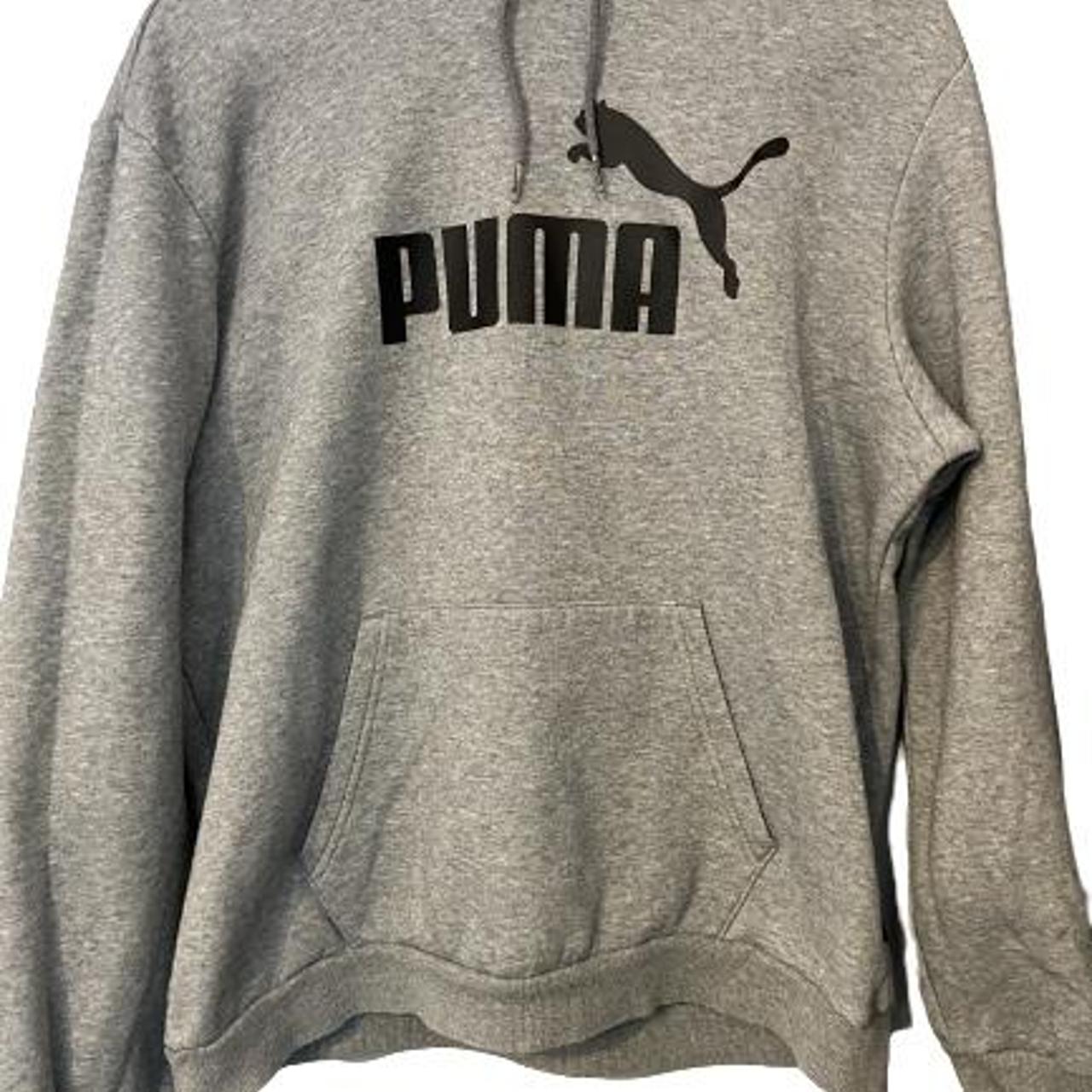 Puma Men's Grey Hoodie | Depop