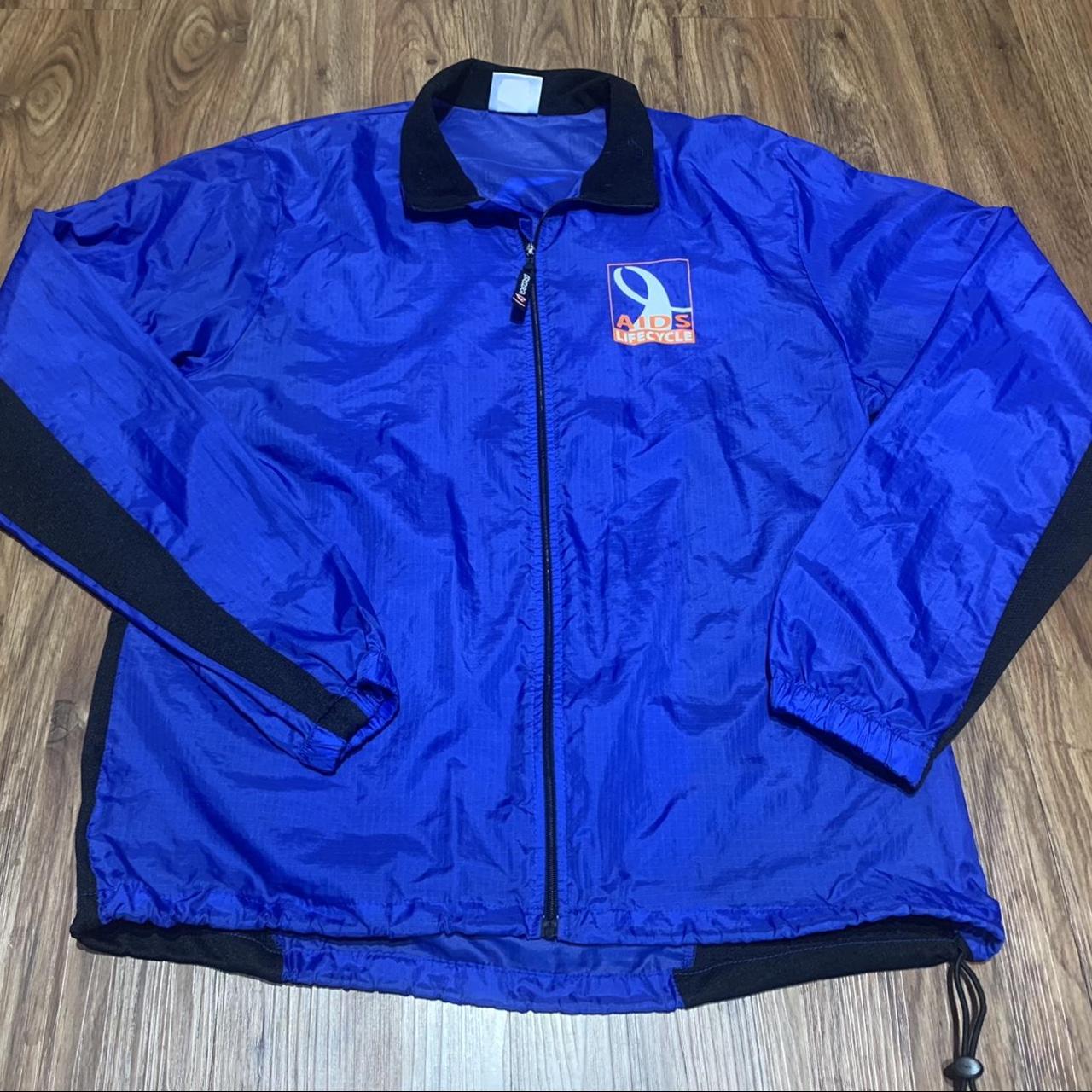 Vintage Pace Sportswear AIDS Lifecycle Windbreaker... - Depop