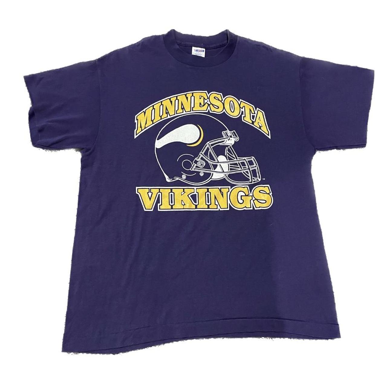 Vintage 90's Minnesota Vikings Tshirt Single stitch, - Depop