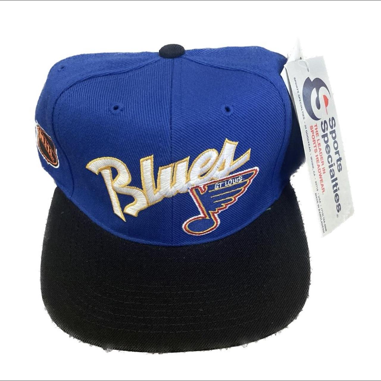 St Louis Blues Vintage 90s Script Sports Specialties Snapback Hat