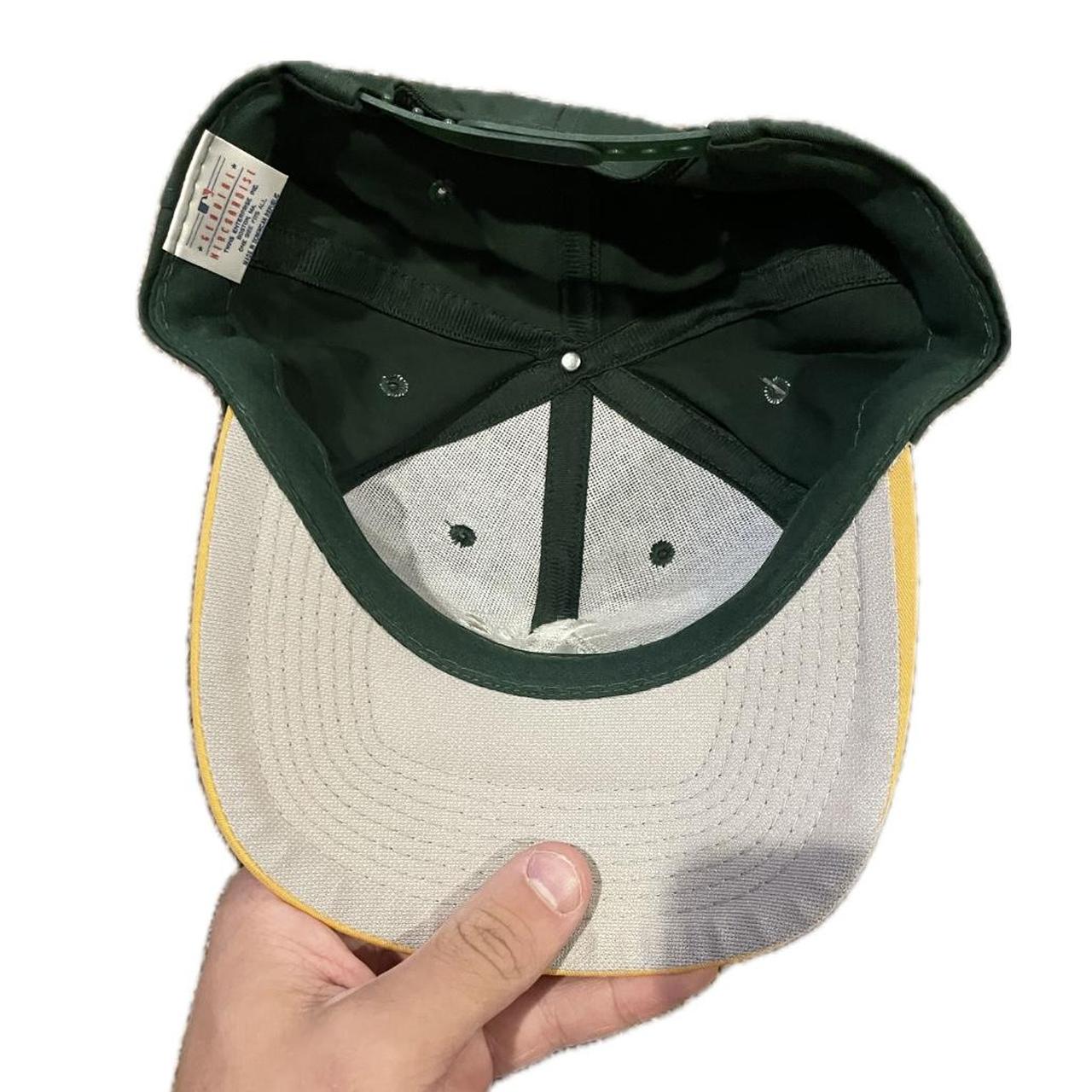 Vintage Oakland A's Snapback Hat Cap MLBGreen Yellow - Depop