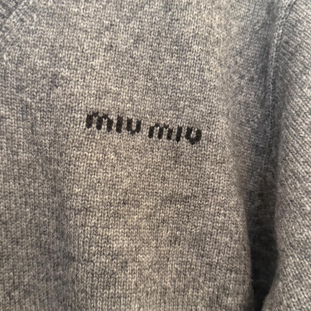 Miu Miu Women's Sweater - Grey - L – Miu Miu Laye… - image 4