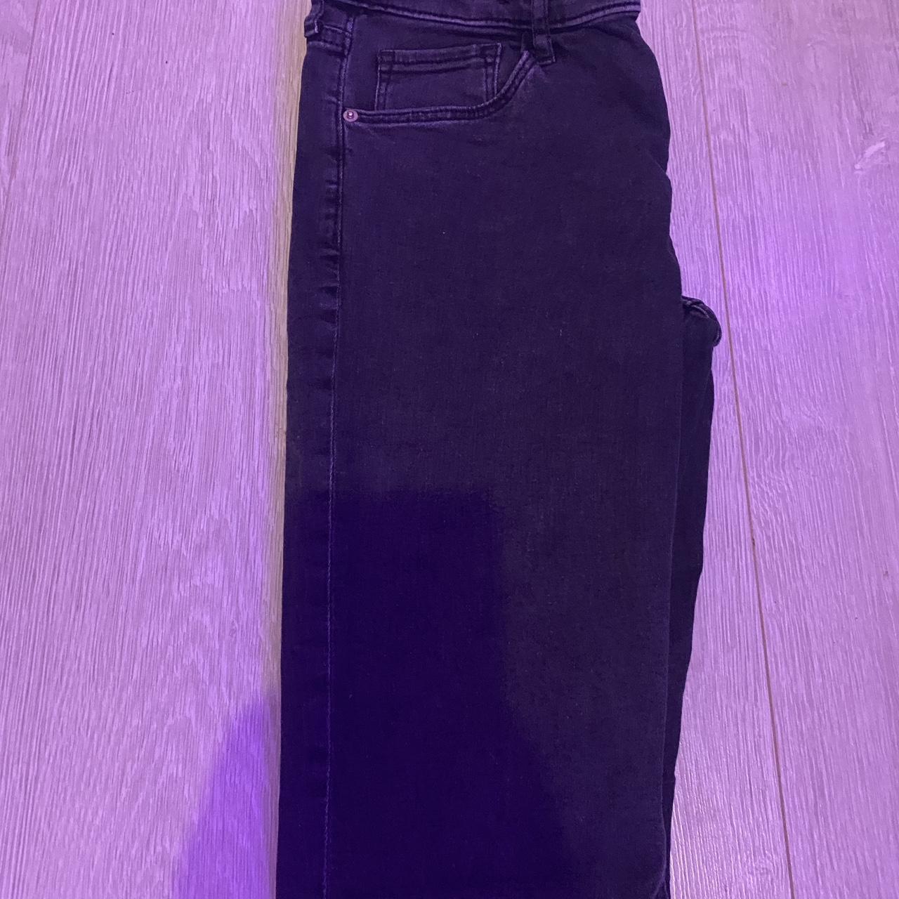 black flare denim jeans, very comfortable, size xs - Depop