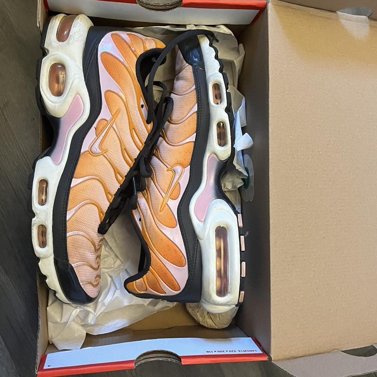 Nike pink and orange airmax tns , size 5.5 been... - Depop