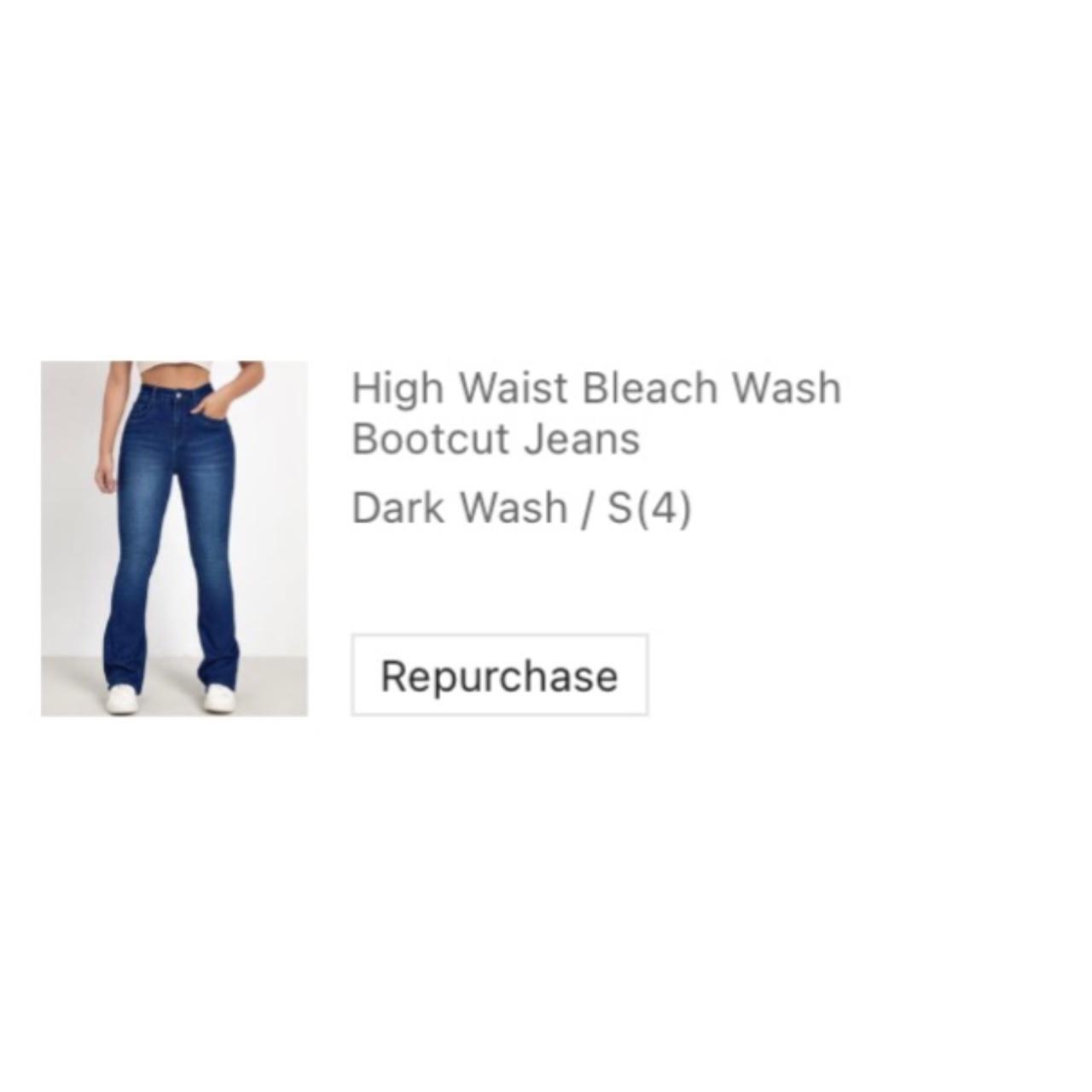 Cute SHEIN Essnce High Waist Bleach Wash Bootcut - Depop