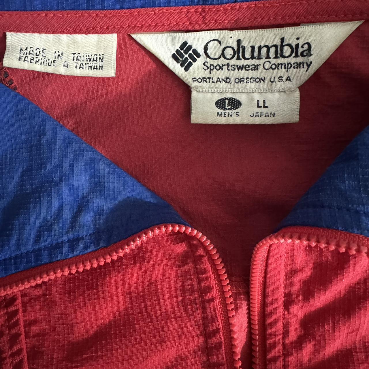 Vintage Columbia Sportswear Colorblock Windbreaker 1/4 Zip Jacket