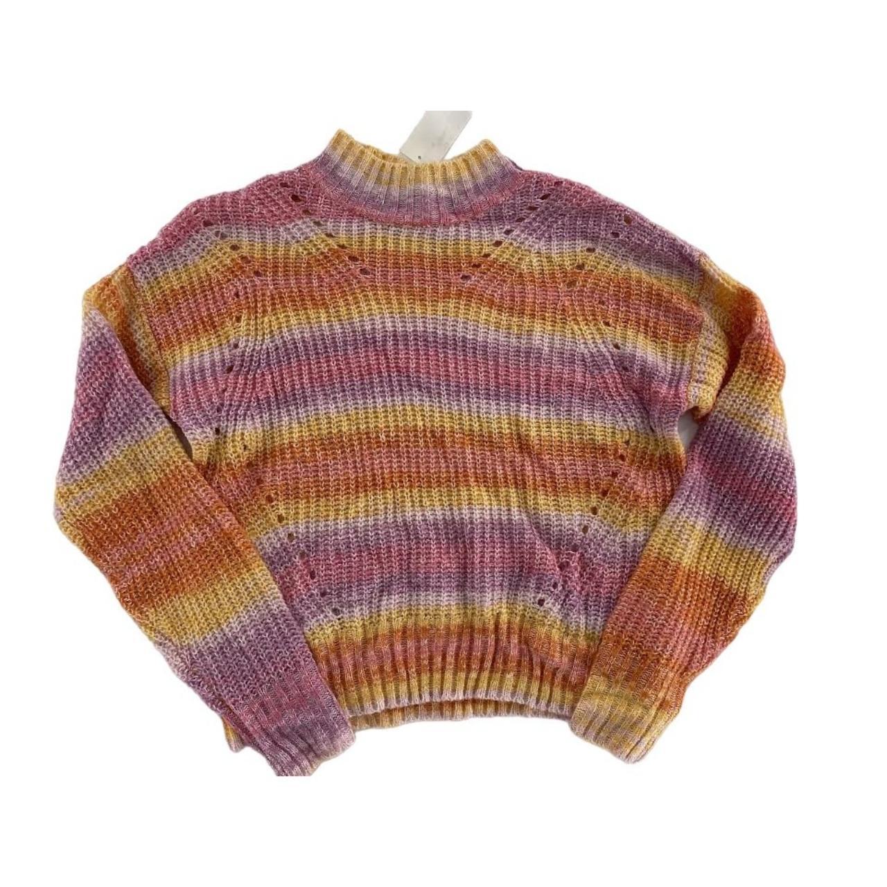 Pink and Yellow Jumper | Depop