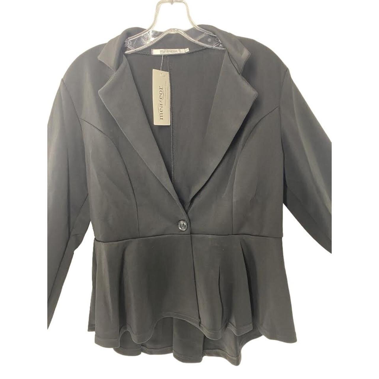 Nwt Meaneor Womens Crop Frill Shift Peplum Blazer Depop 9867