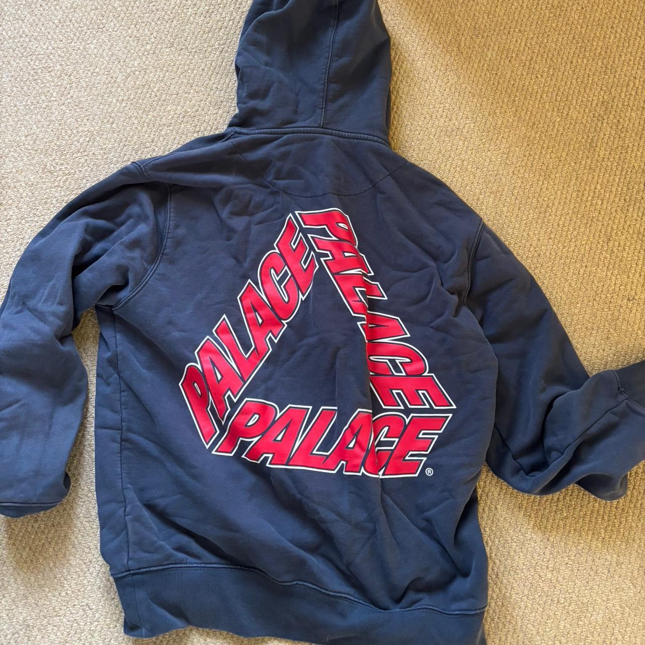 Palace spellout waffle zip hoodie, size large but | Depop
